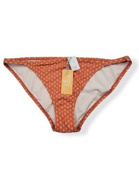 Kona Sol Rust Polka-dot Hipster Bikini Bottom Large 12-14